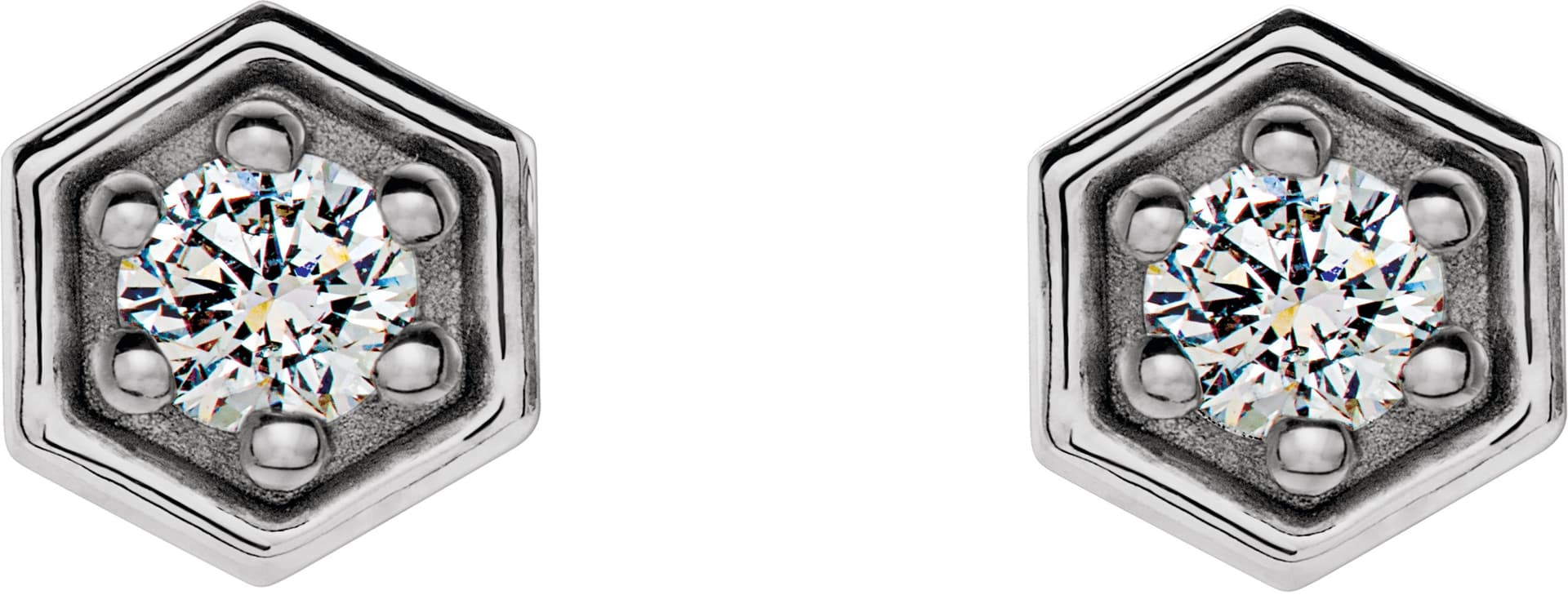 Hexagon Earrings view 2