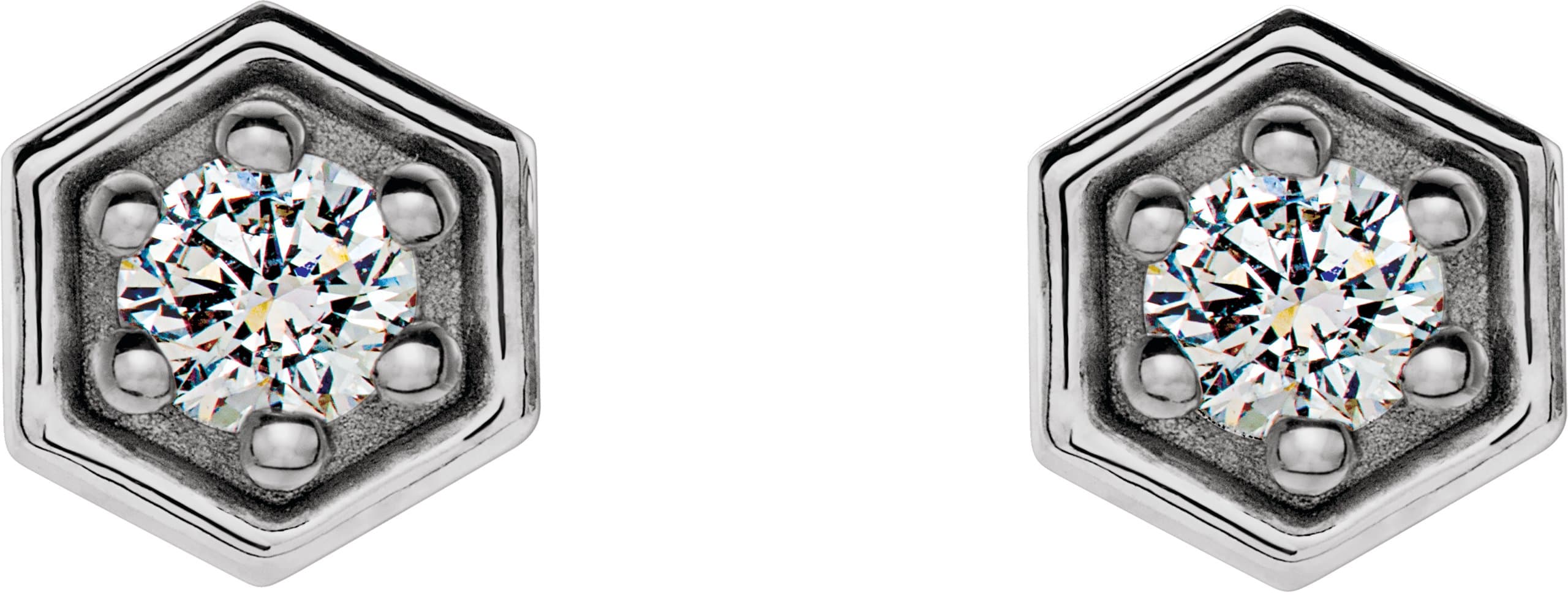 Hexagon Earrings view 2