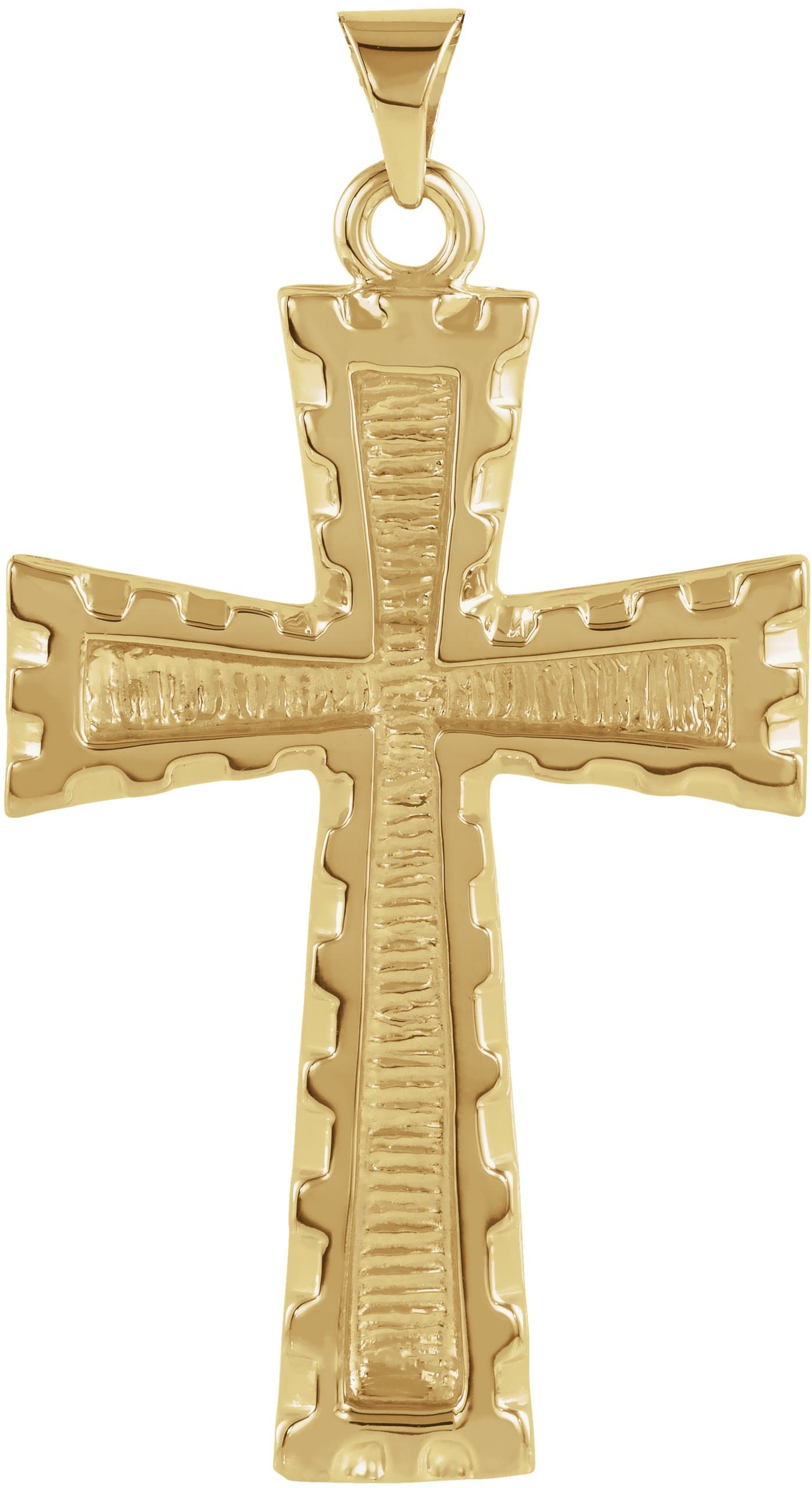14K White Cross Pendant