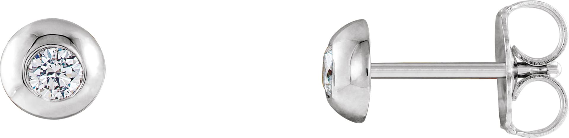 14K Rose 1/3 CTW Lab-Grown Diamond Domed Stud Earrings