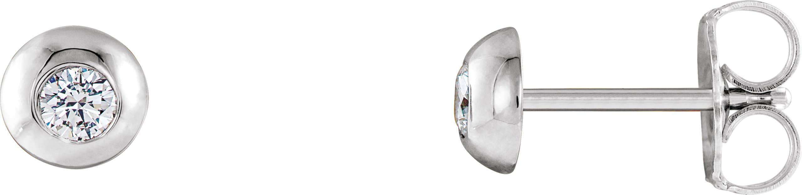 14K Rose 1/3 CTW Lab-Grown Diamond Domed Stud Earrings