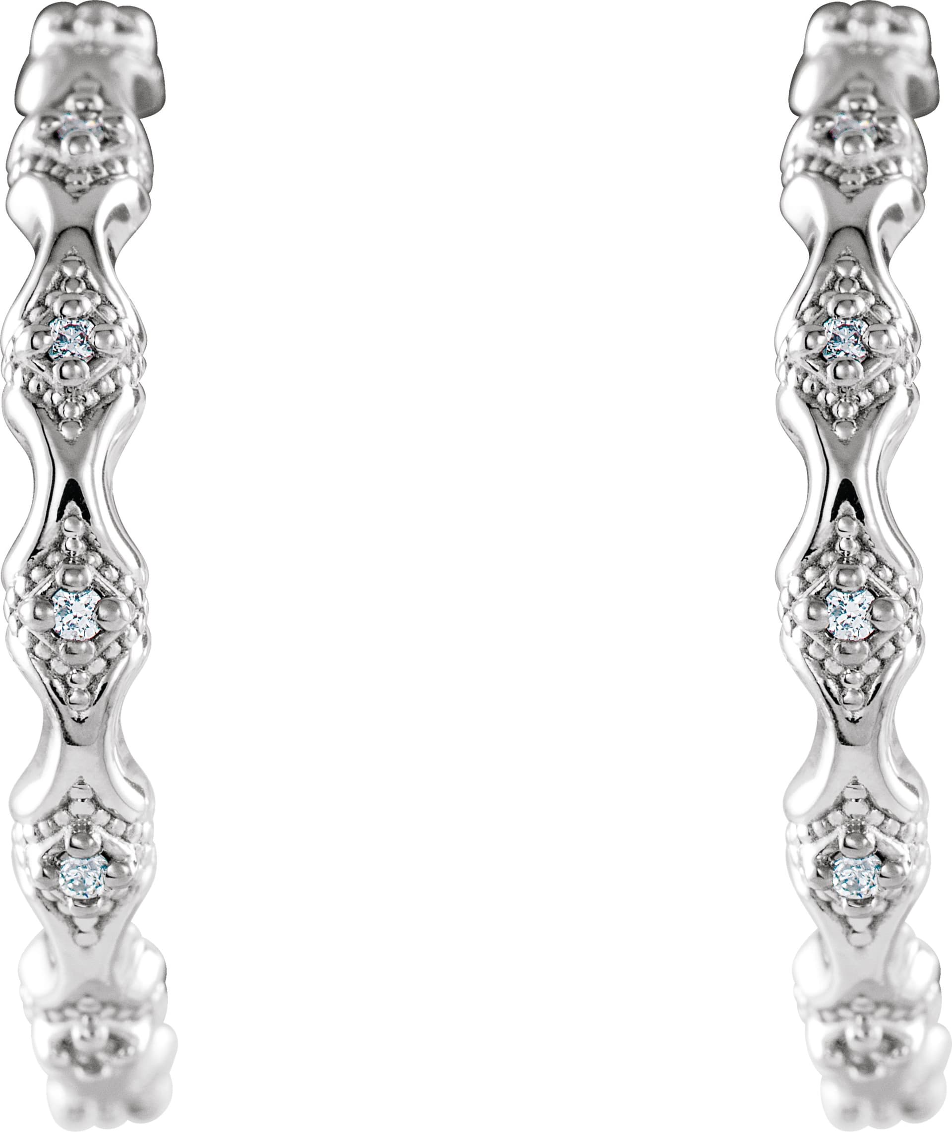Accented Hoop Earrings view 2