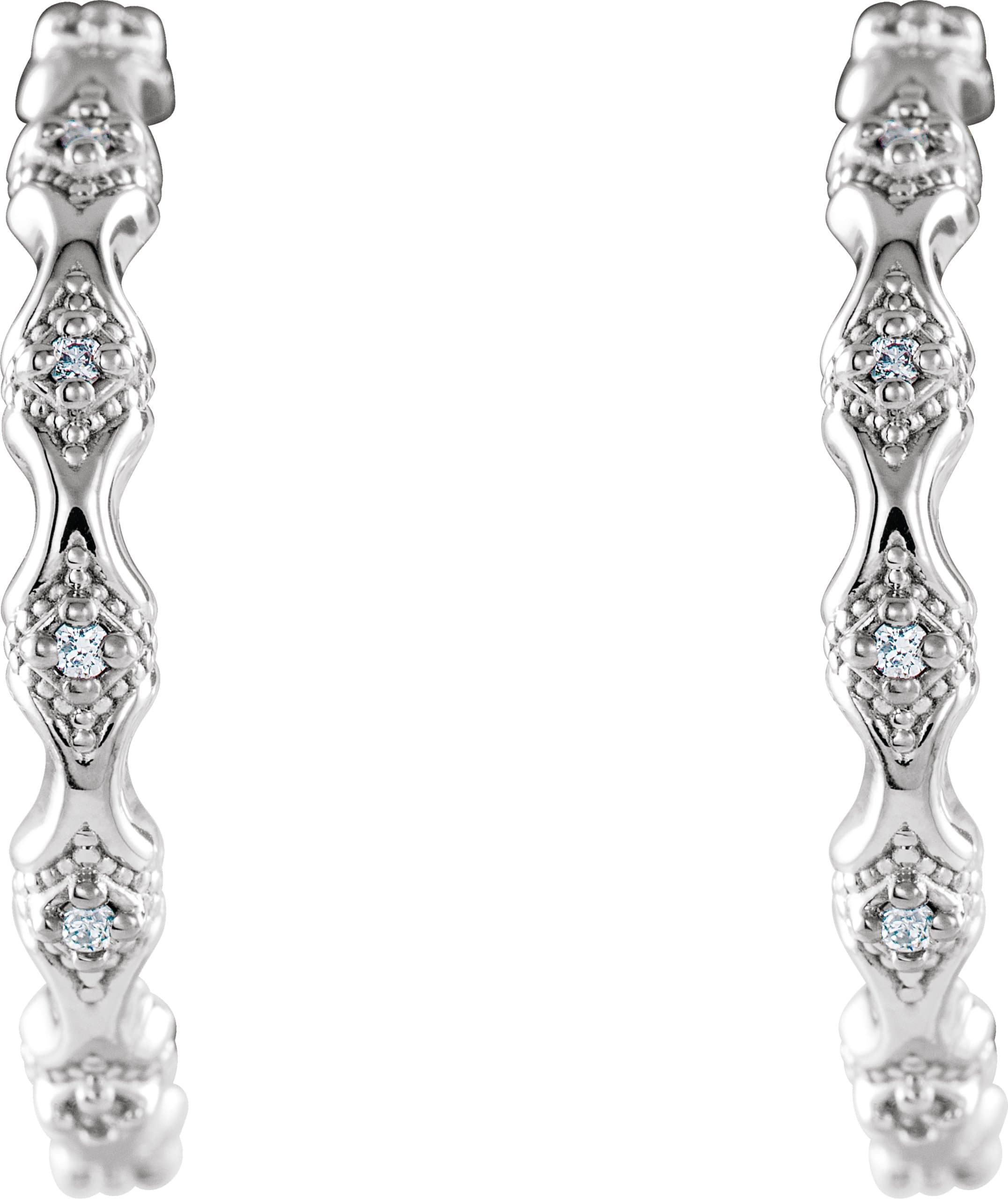 Accented Hoop Earrings view 2