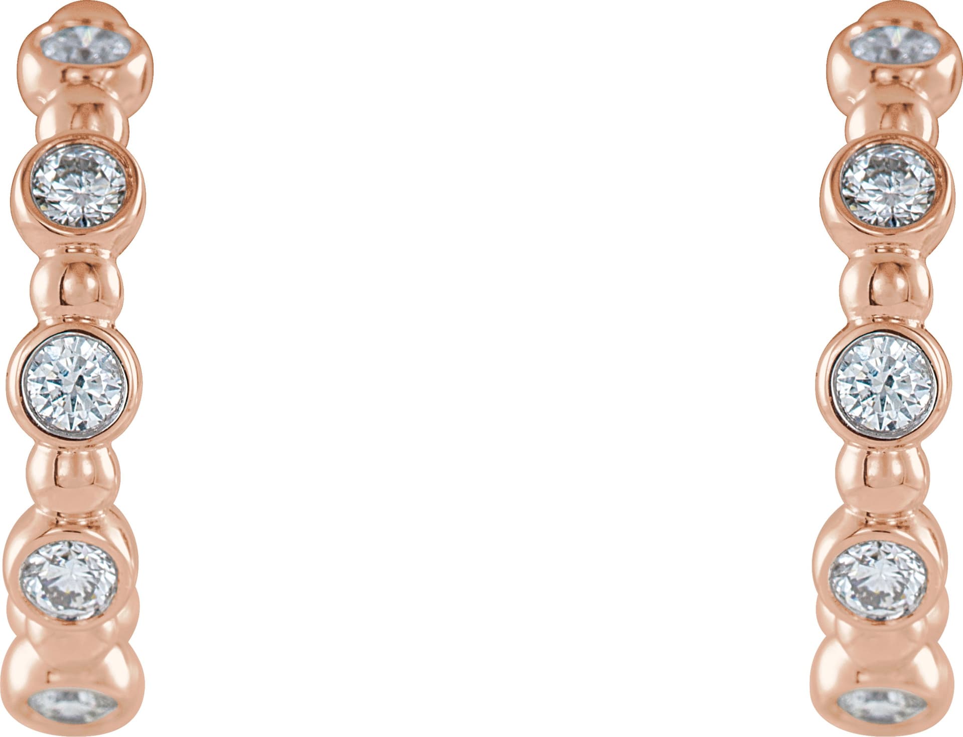 Accented Beaded Hoop Earrings view 2