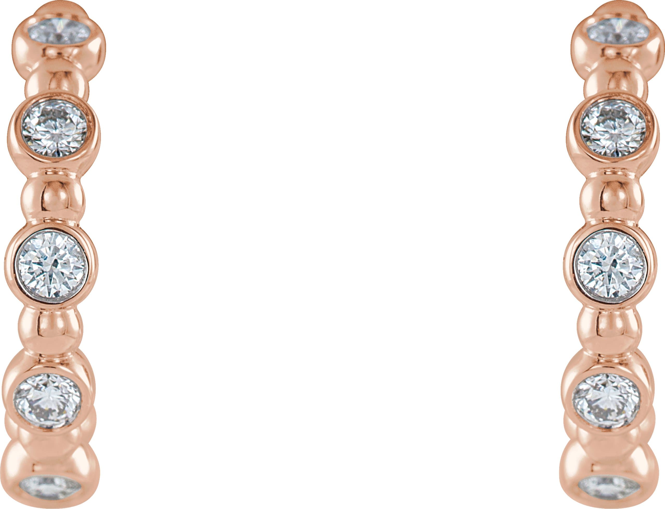 Accented Beaded Hoop Earrings view 2