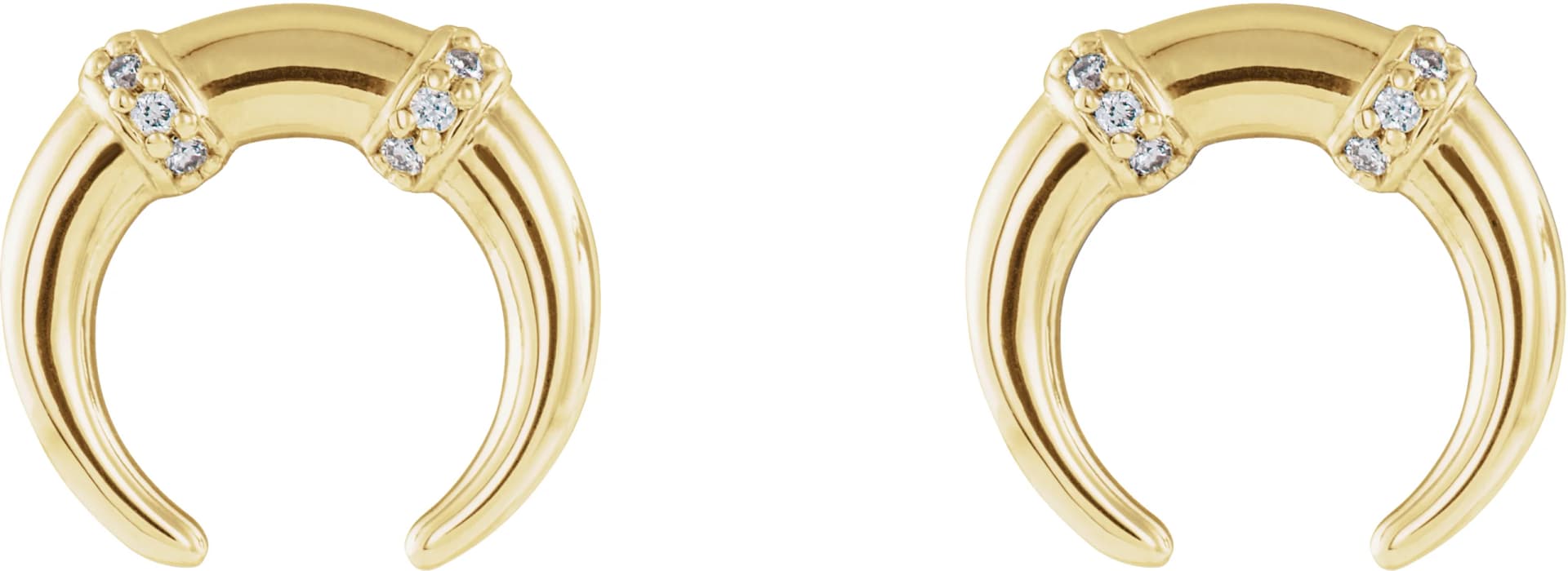 Accented Crescent Earrings, view 3