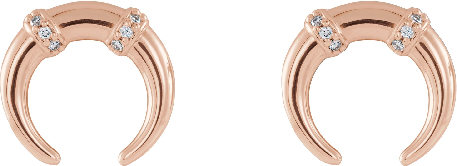 Accented Crescent Earrings view 2