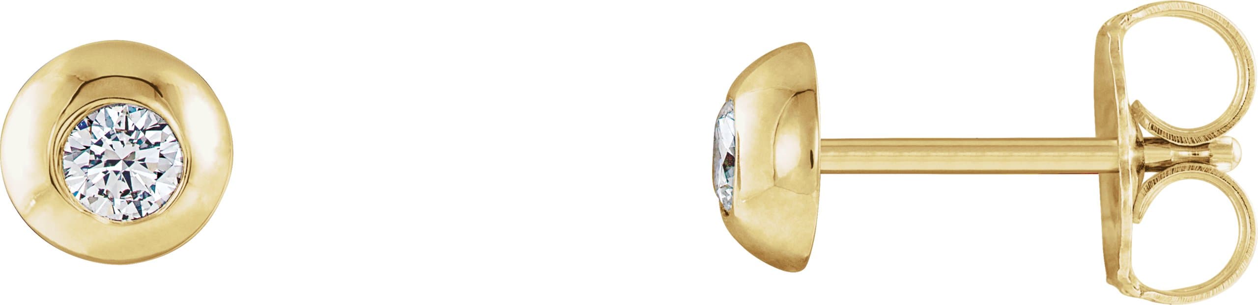 14K Rose 1/3 CTW Lab-Grown Diamond Domed Stud Earrings