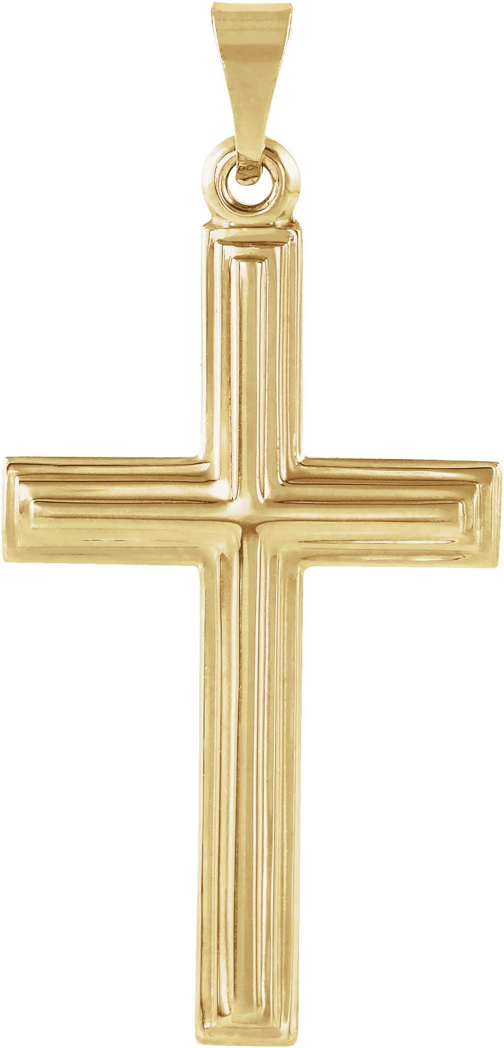 14K Yellow 24x14 mm Cross Pendant
