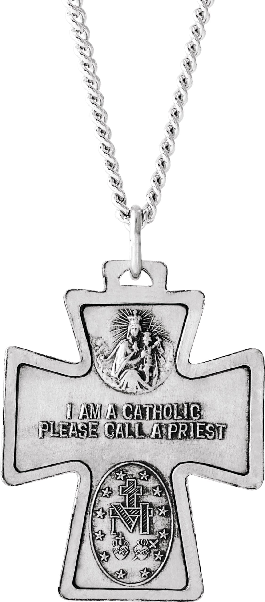 Four-Way Cross Medal Necklace or Pendant view 3