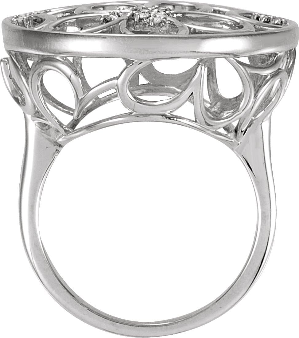 Accented Floral Ring view 2