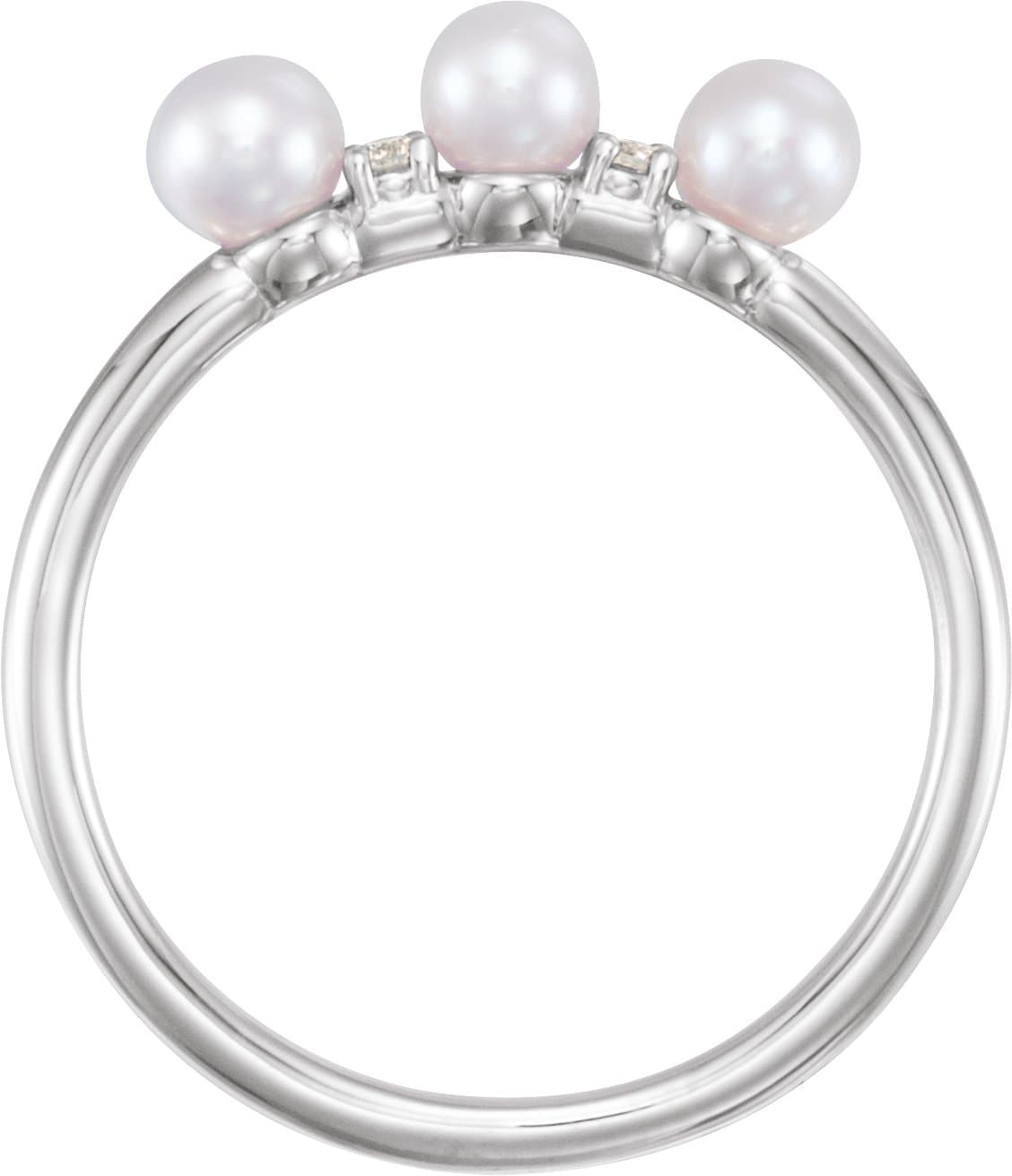 Stackable Pearl Ring view 2
