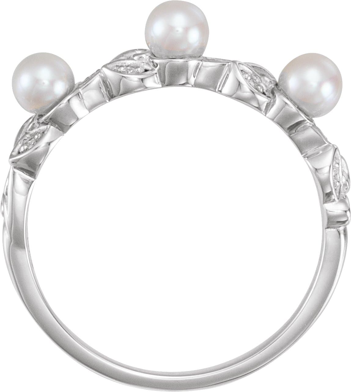 Stackable Pearl Ring view 2