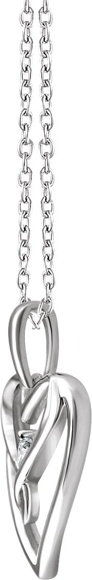 Solitaire Heart Necklace view 2