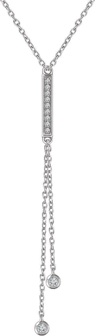 14K Rose 1/10 CTW Natural Diamond 16-18 Y Necklace