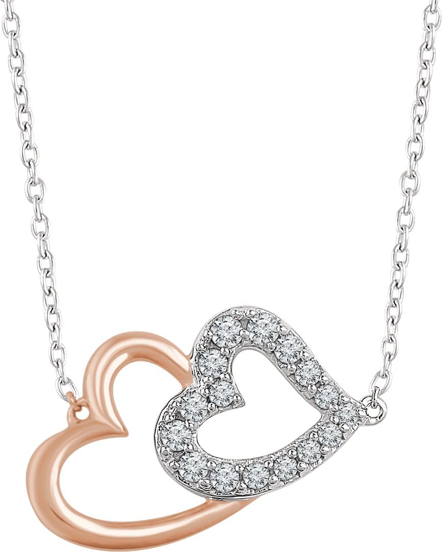 Double Heart Necklace view 1