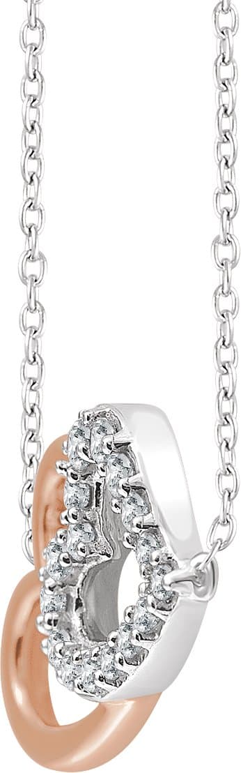 Double Heart Necklace view 2