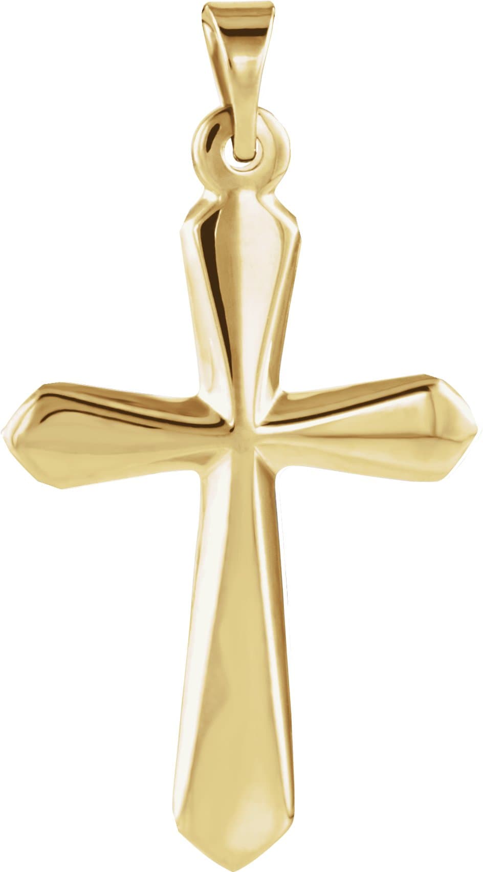 14K Yellow 22.5x16 mm Cross Pendant