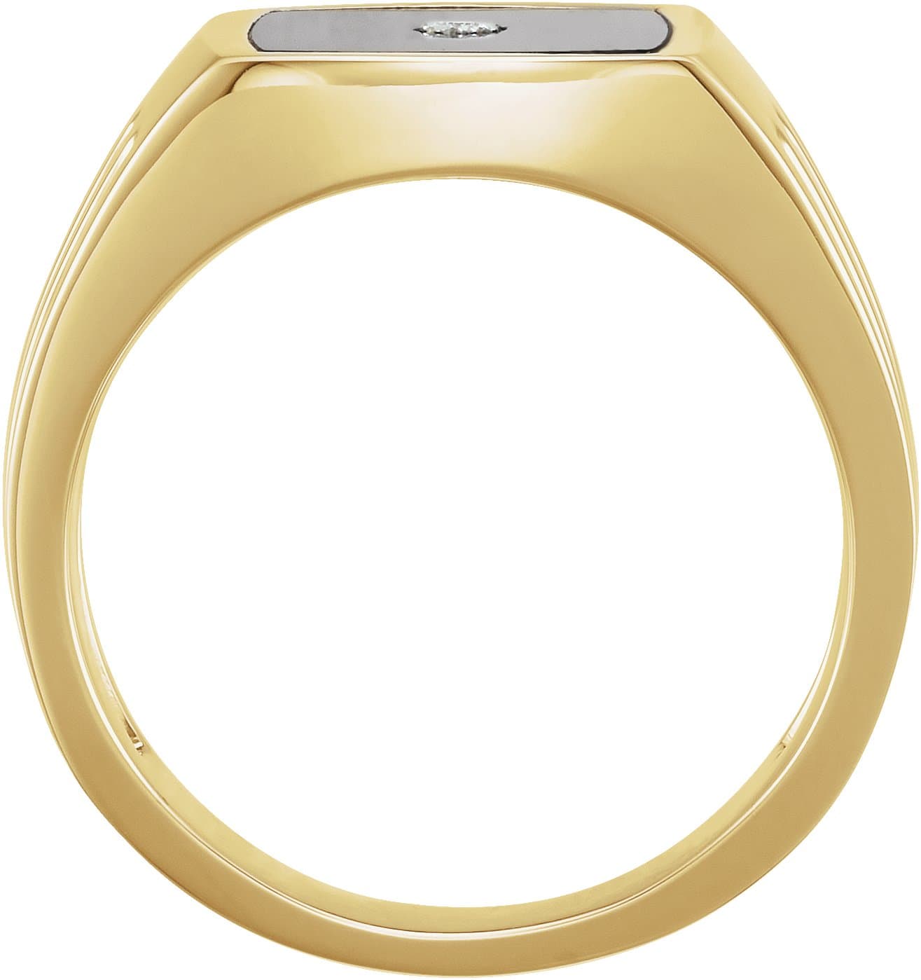 Accented Grooved Ring view 2