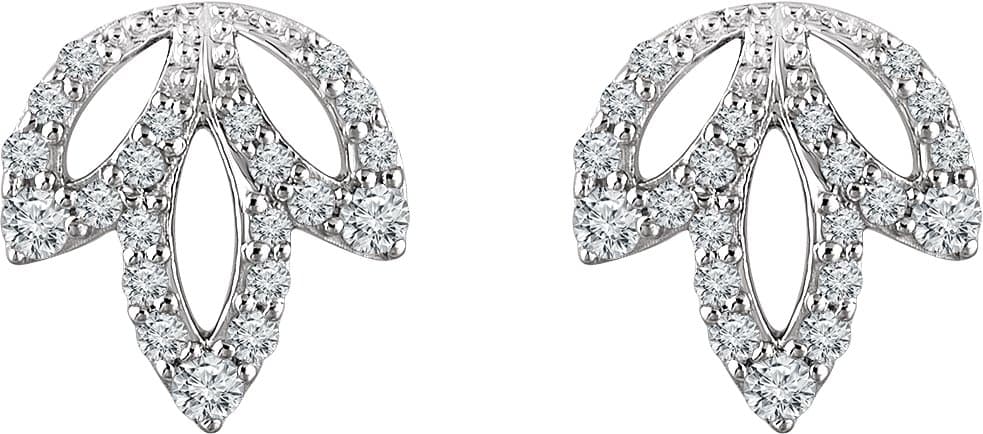 Accented Leaf Earrings view 2