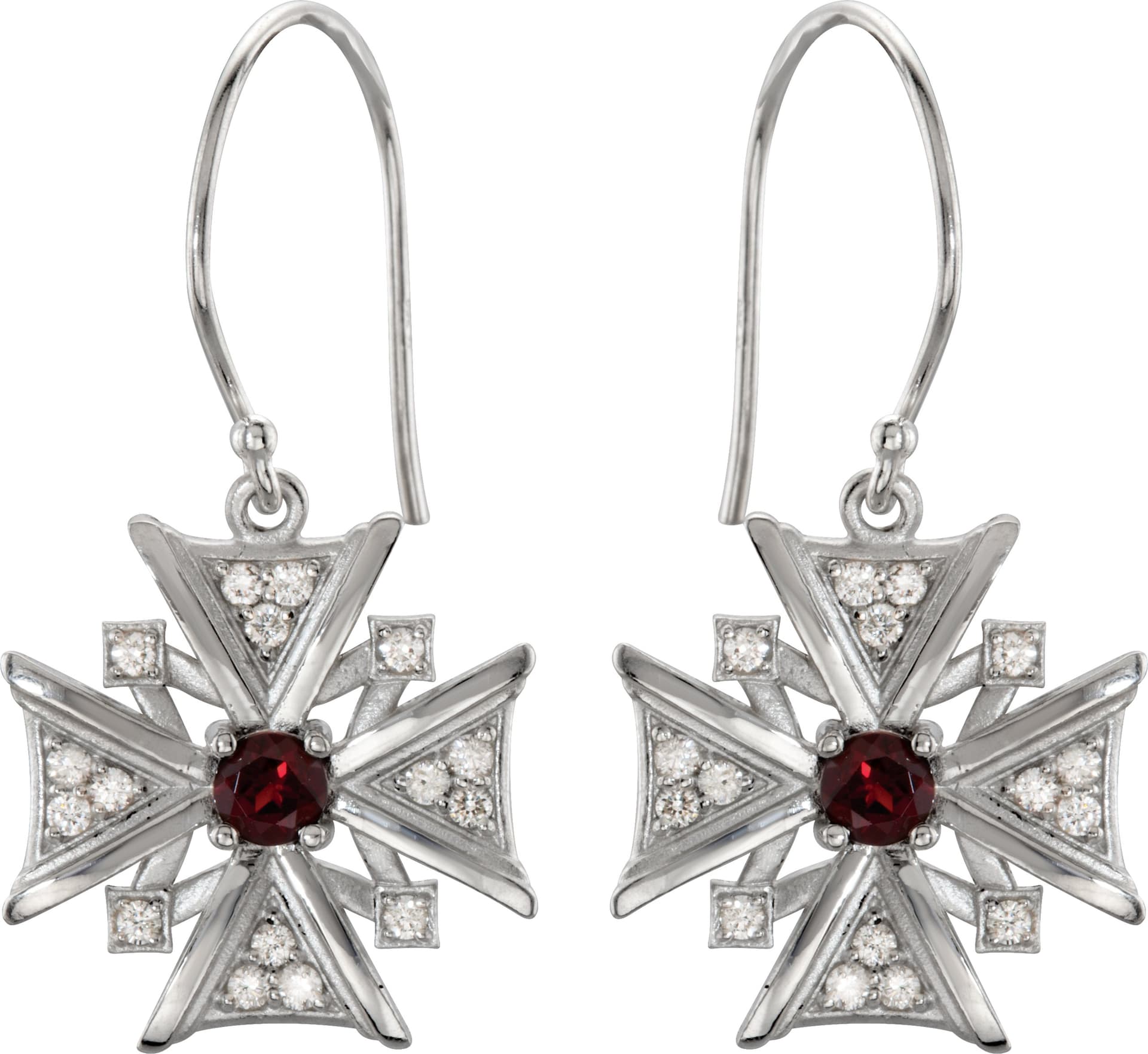 Vintage-Inspired Cross Earrings view 2