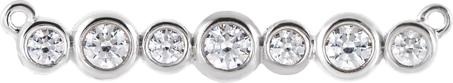 14K White Gold 1/5 CTW Natural Diamond Necklace Center