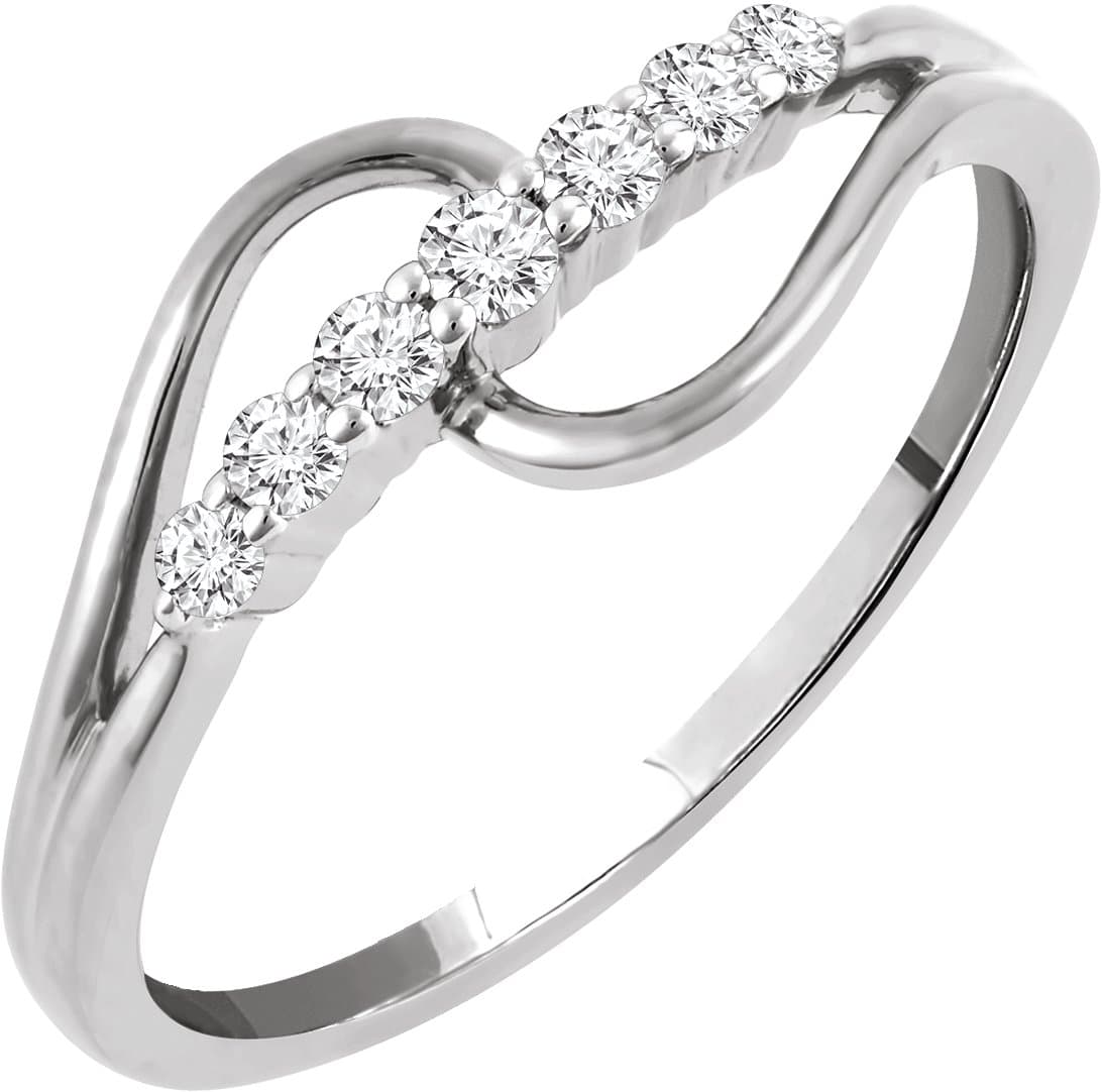 14K White 1/5 CTW Natural Diamond Ring