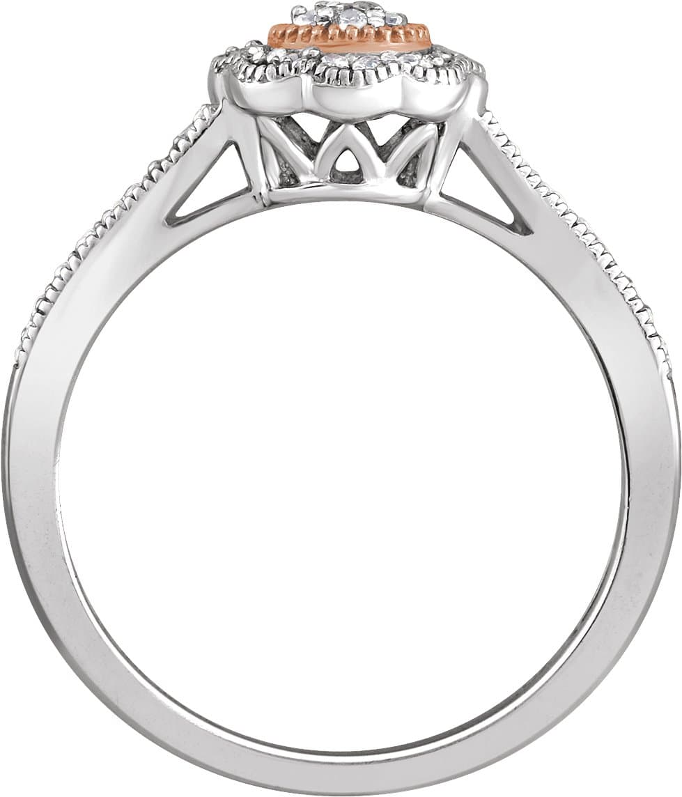 Cluster Halo-Style Promise Ring view 2