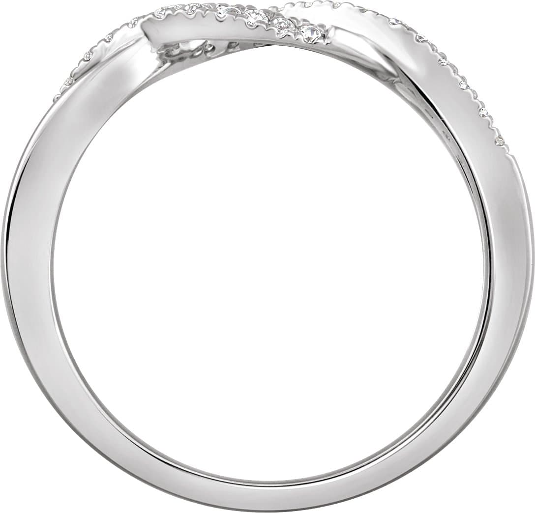 Accented Criss-Cross Ring view 2