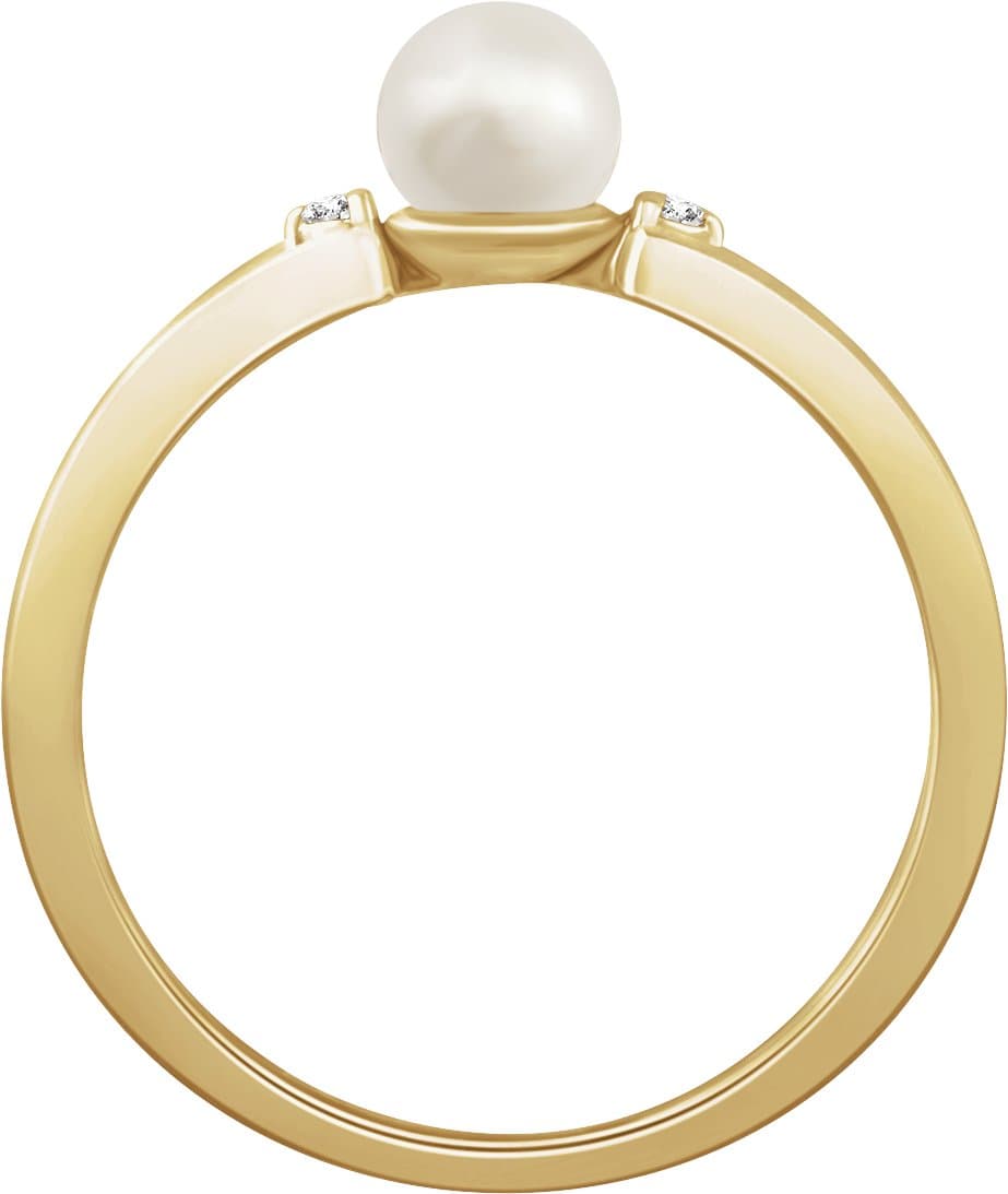 Accented Pearl Ring view 2