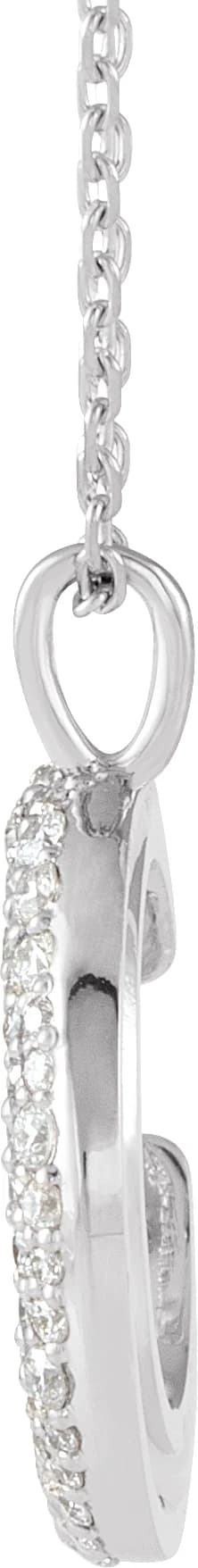 Accented Crescent Moon Necklace, view 3