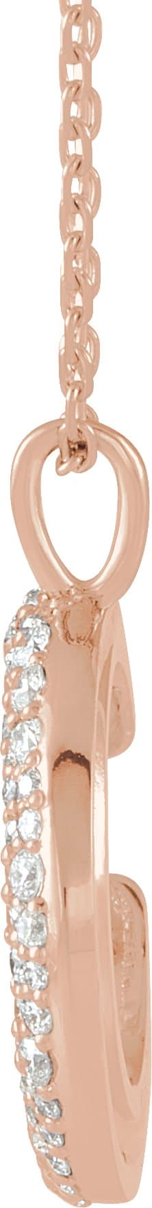 Accented Crescent Moon Necklace or Pendant view 2
