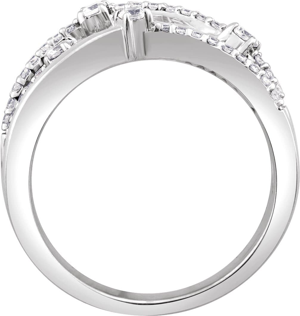 Accented Criss-Cross Ring view 2