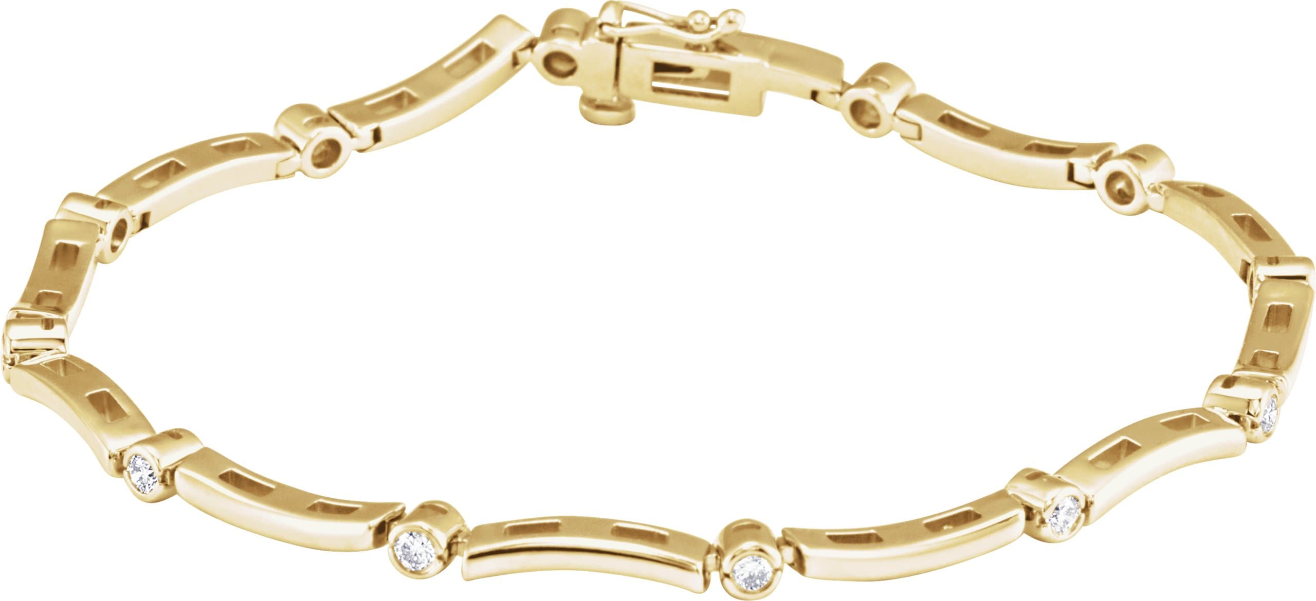 14K White 1/2 CTW Natural Diamond Line 7 1/4" Bracelet