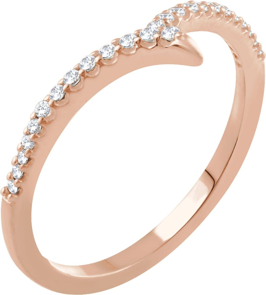 14K Rose 1/6 CTW Natural Diamond Ring