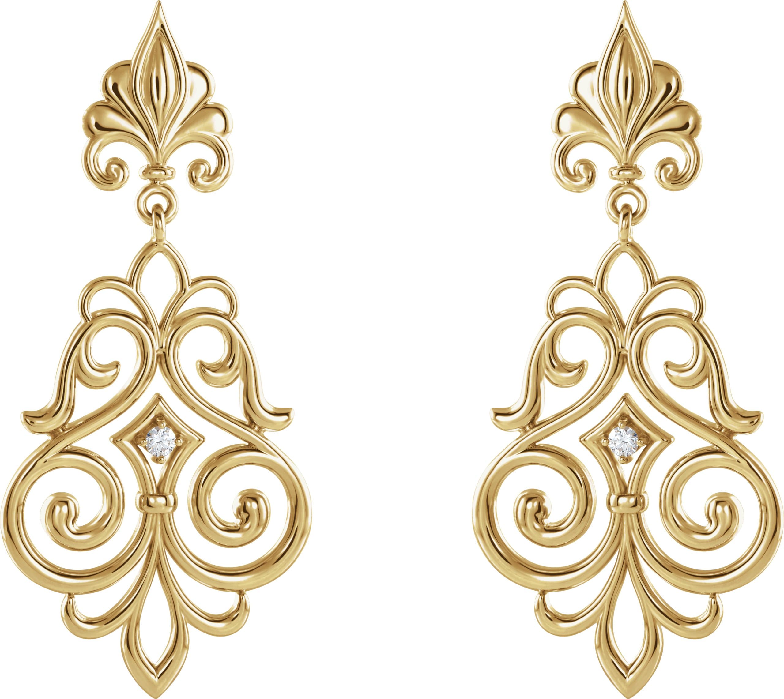 Fleur-de-lis Earrings view 2