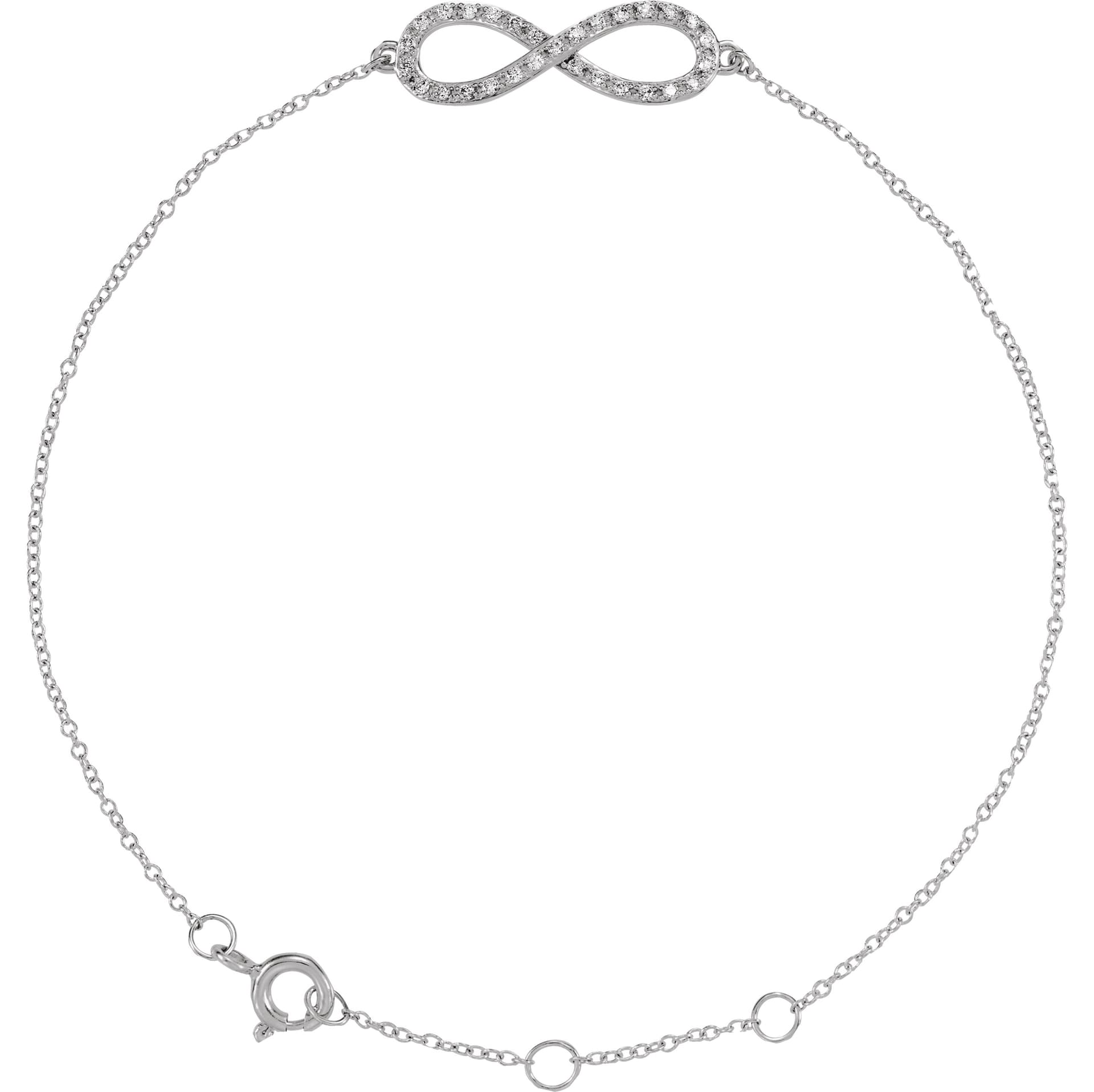 14K Rose 1/6 CTW Natural Diamond Infinity-Inspired 7-8" Bracelet