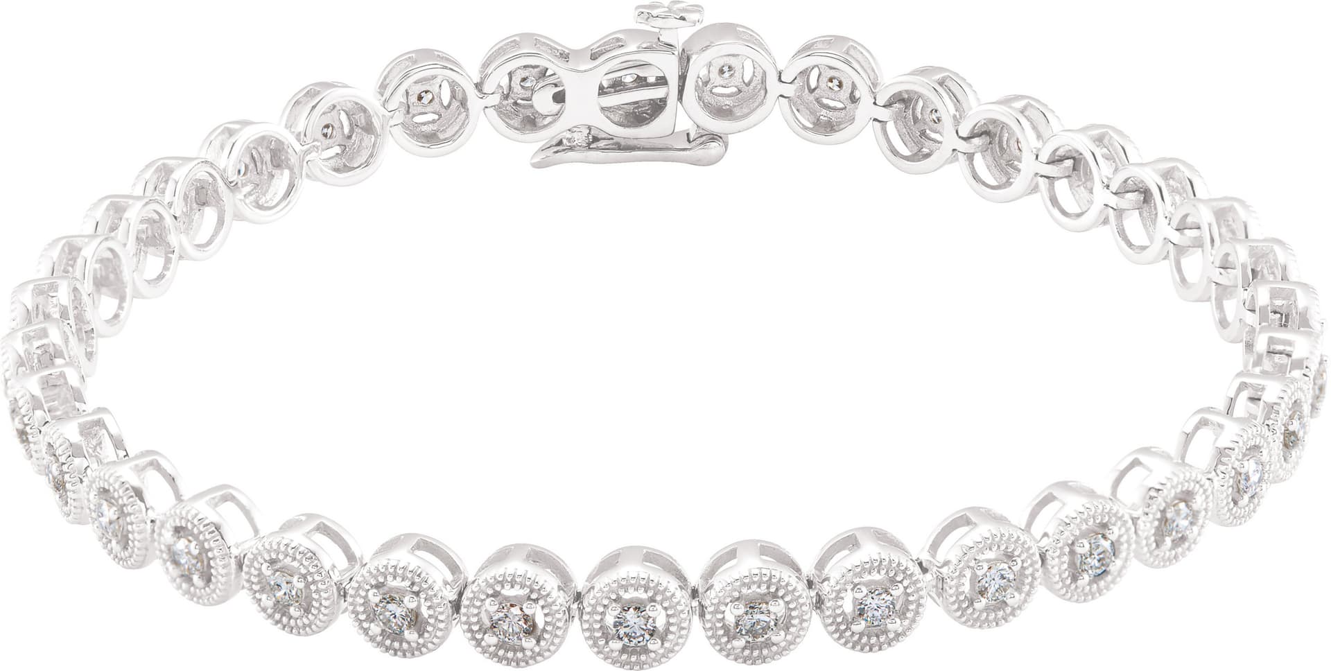14K Rose 1 CTW Natural Diamond 7" Bracelet