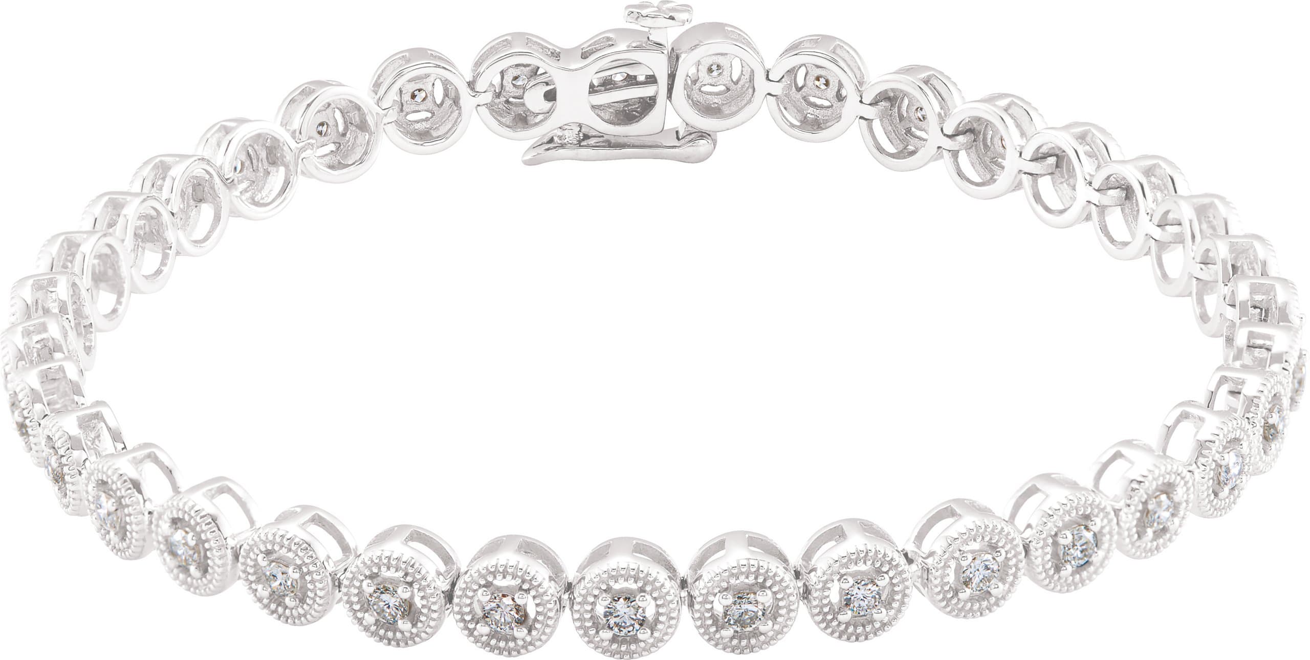 14K Rose 1 CTW Natural Diamond 7" Bracelet