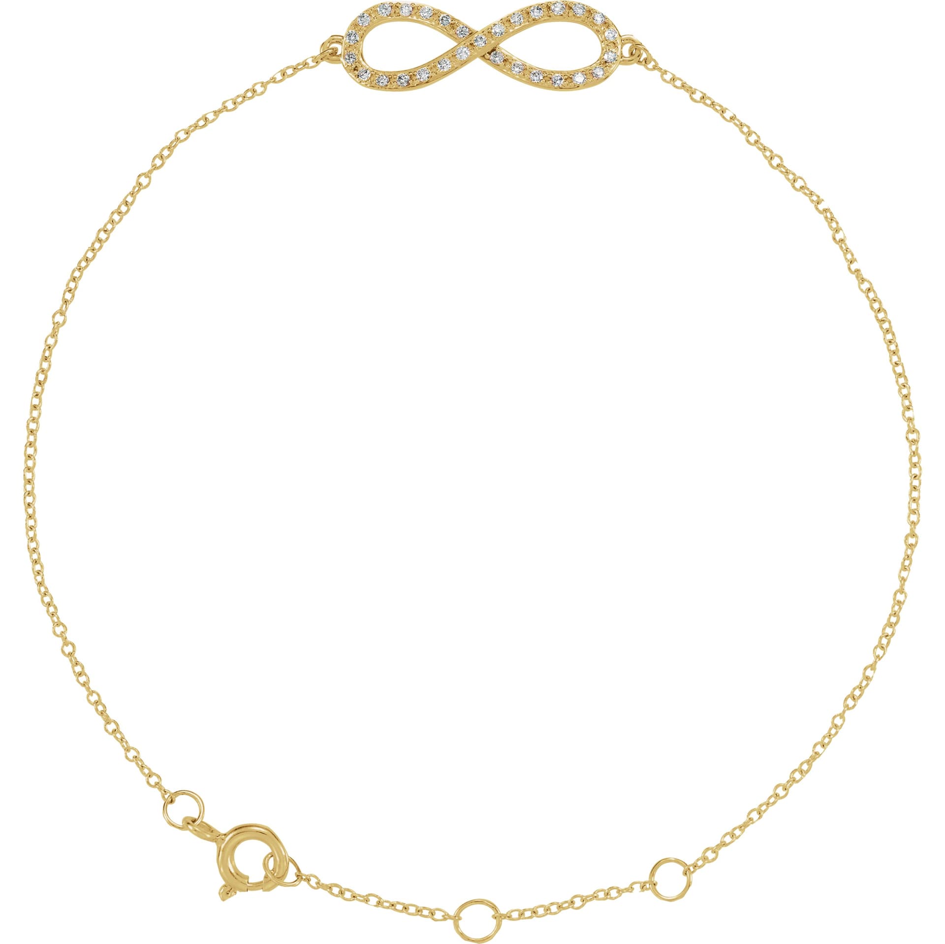 14K Rose 1/6 CTW Natural Diamond Infinity-Inspired 7-8" Bracelet