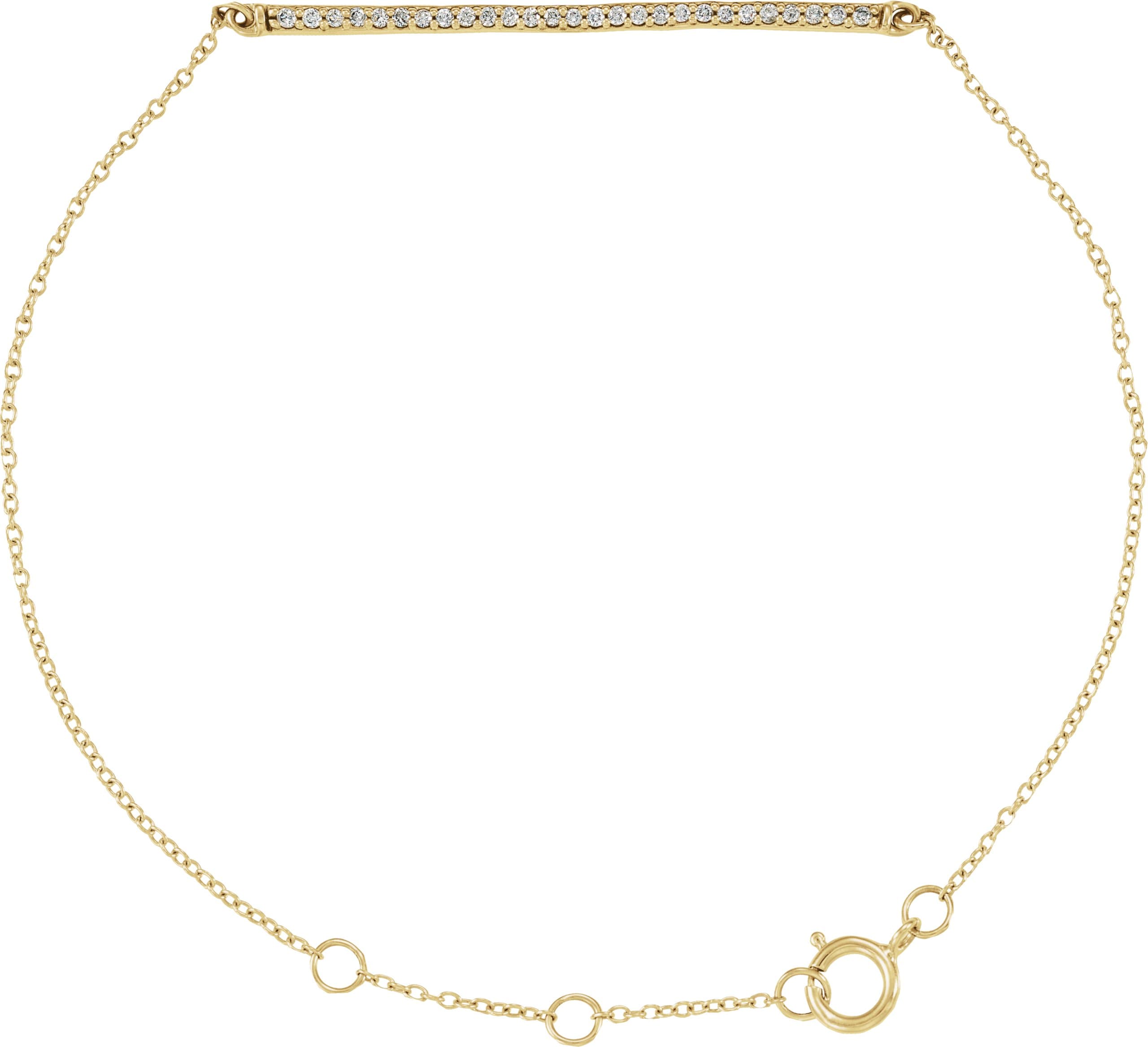 14K Rose 1/6 CTW Natural Diamond 6-8" Bracelet