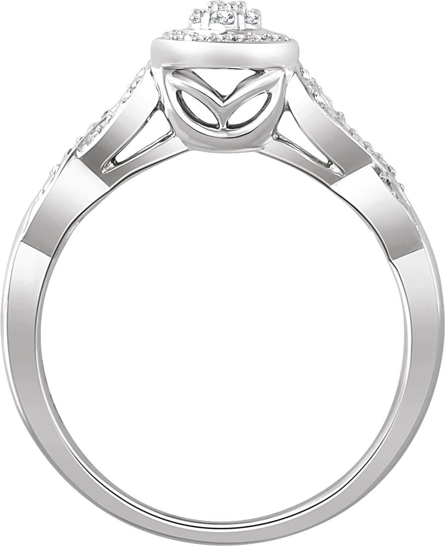 Ribbon Halo-Style Cluster Ring view 2