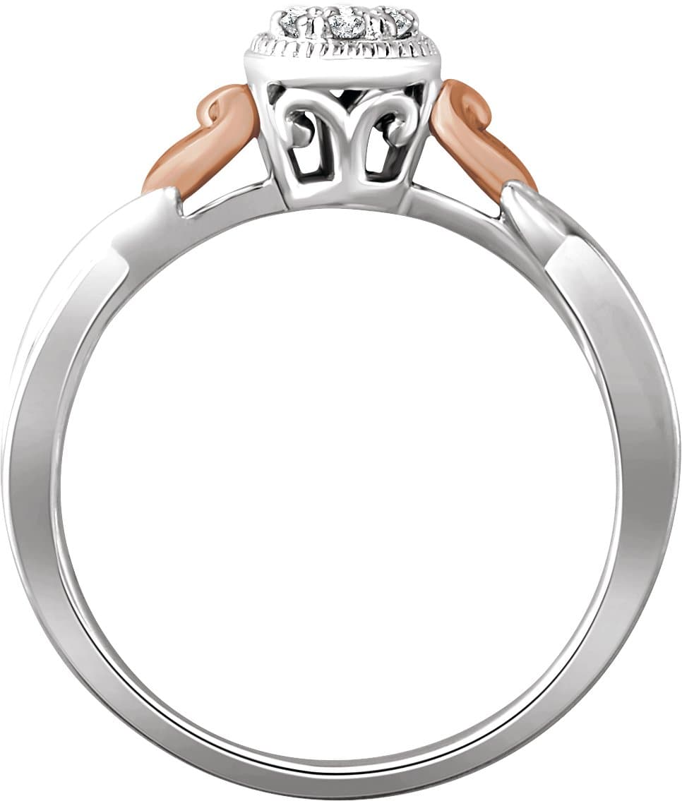 Heart Cluster Promise Ring view 2