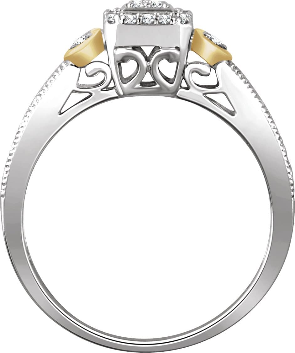 Halo-Style Cluster Promise Ring view 2