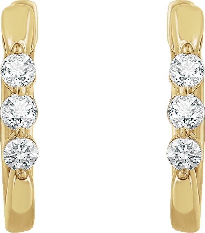 Three-Stone Hoop Earrings view 2