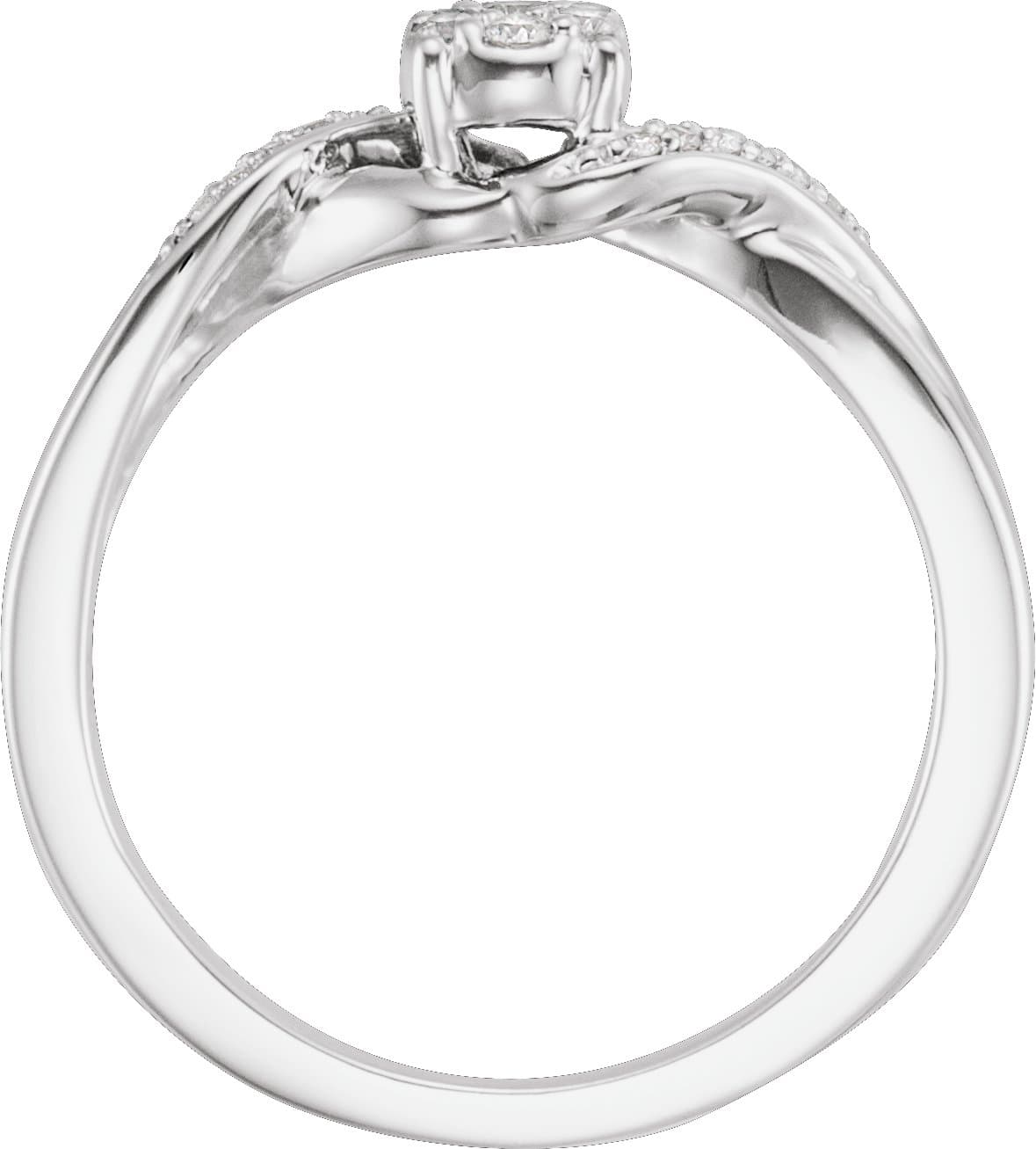 Criss-Cross Cluster Promise Ring view 2