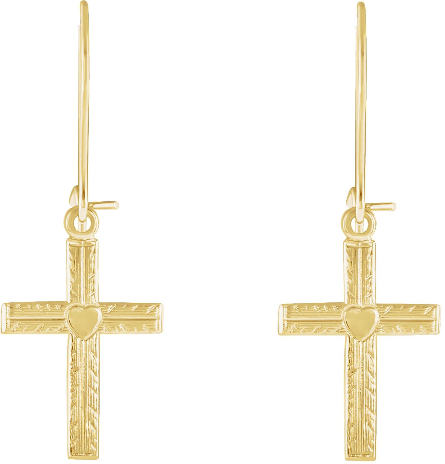 Heart & Cross Earrings view 2