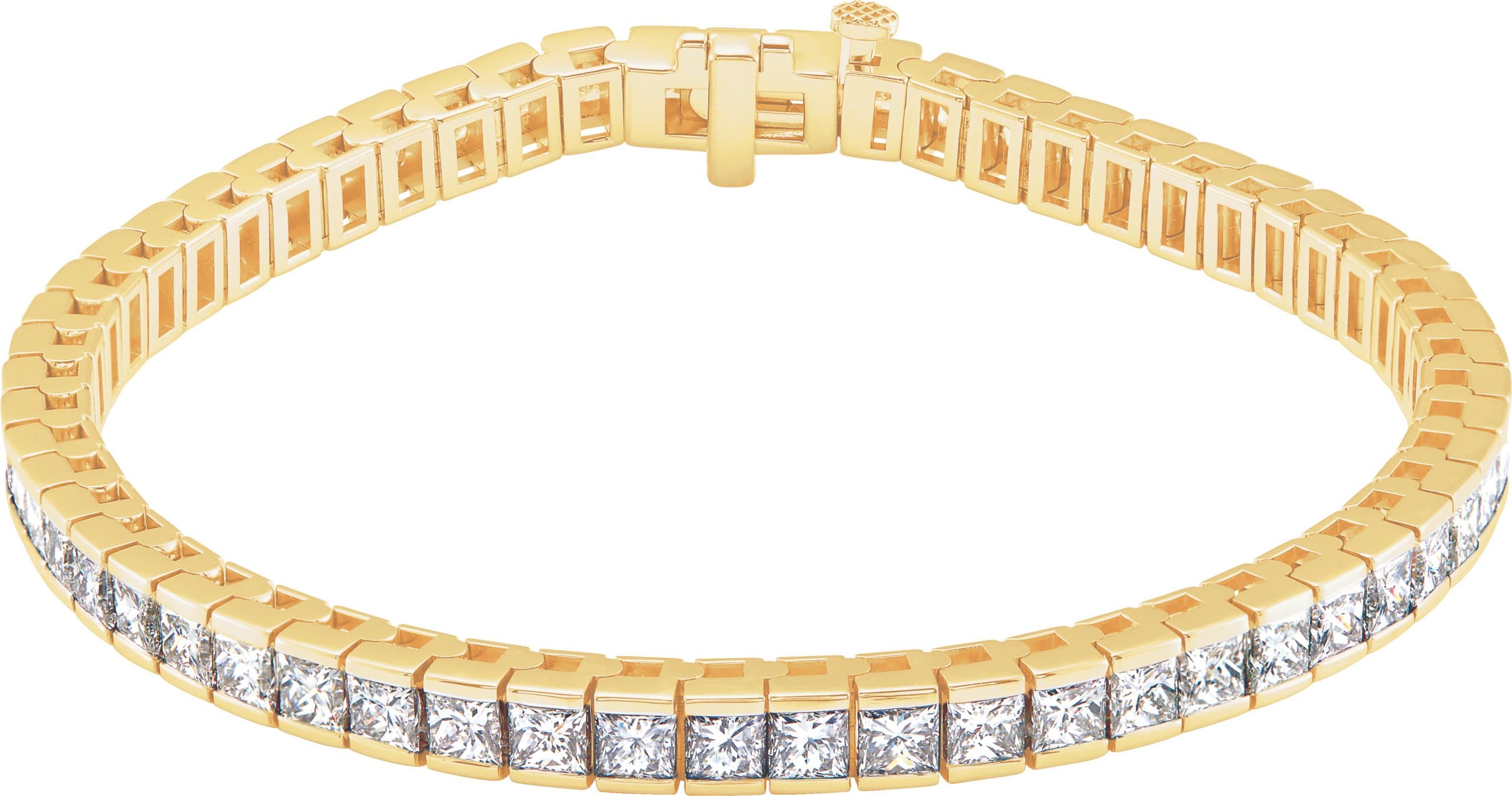 18K White 9 1/3 CTW Natural Diamond Line 7 1/4 Bracelet