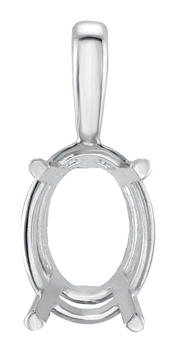 14K White Gold 1 CT Natural Diamond Pendant