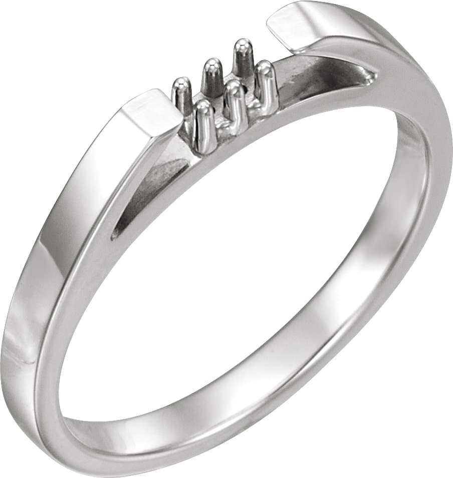 10K Rose Gold 4 mm width Cathedral Peg Shank